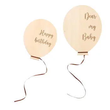 Деревянный воздушный шар Milestone, указатели месяцев ребенка, карточка на 1-12 месяцев, воздушный шар Milestone для новорожденных мальчиков и девочек