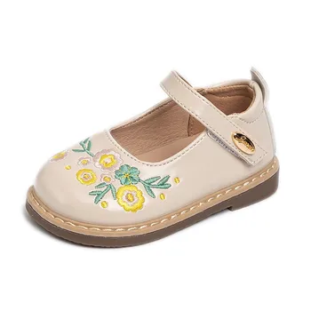 CUZULLAA Весна, для маленьких девочек, для малышей, Повседневная обувь на плоской подошве с цветочным рисунком, для девочек, Размер 15-25