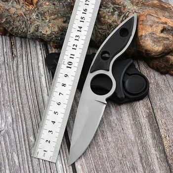 Карманный нож для мужчин, профессиональный военный тактический карманный нож с ножнами, приспособления для выживания, резак EDC, ручные инструменты