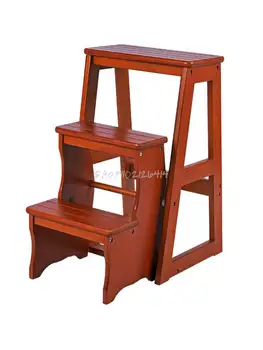 Бесплатная доставка бытовая многофункциональная складная лестница стул импортная лестница из массива дерева внутренняя лестница для лазания трехступенчатая лестница