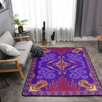 Винтажный фиолетовый коврик с цветочным узором для прихожей, коврик для спальни, коврик для детской комнаты, домашний декор, диван, коврик для стола, моющийся
