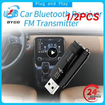1 /2ШТ В 1 FM-передатчик Автомобильный Bluetooth-совместимый Приемник 5.0 USB-модулятор Портативный 3,5 мм AUX Аудио Музыкальный плеер Вызов
