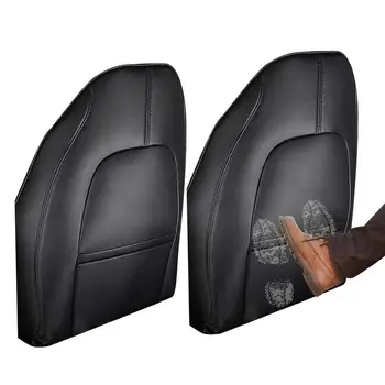 ForTesla Модель 3, модель Y, Кожаные защитные накладки на спинку сиденья, защита от грязи, защита для спинки сиденья, стайлинг салона автомобиля, 2 шт.