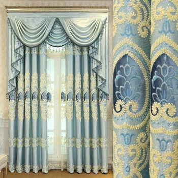 Роскошные европейские шторы для гостиной, столовой, спальни, вышитая занавеска, занавеска для домашнего декора на заказ