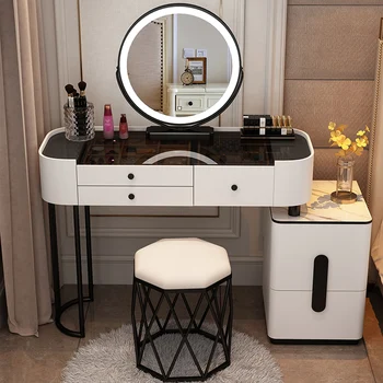 Nordic Ins Туалетный столик Стул с зеркалом, столик для макияжа, туалетный столик, мебель для спальни, современные роскошные домашние комоды