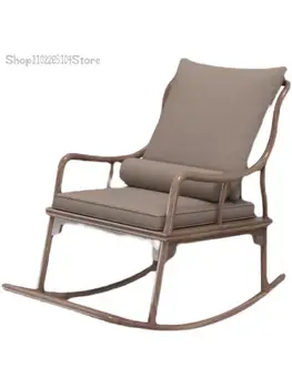 Новое кресло-качалка из черного ореха в китайском стиле, семейное кресло для отдыха на балконе, кресло для отдыха для взрослых из ясеня для гостиной