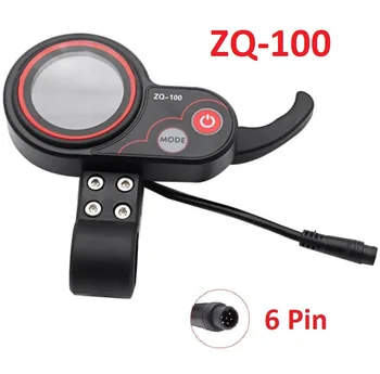 ZQ-100 Измеритель скорости электрического скутера с регулируемой дроссельной заслонкой и акселератором 6-контактный дисплей для приборной панели электрического скутера Аксессуары