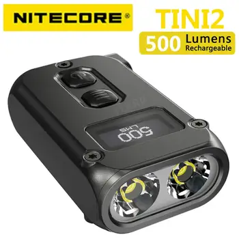 NITECORE TINI2 500 люмен OLED Smart с двухъядерной подсветкой клавиш, технология APC Sleep, длительный режим ожидания, использование зарядки USB Type-C