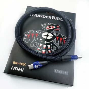 ThunderBird 48 HiFi Аудио Кабель HDMI eARC 10% Серебристый Сигнал и Стоки 8K-10K 48 Гбит /с 2.1 с коробкой