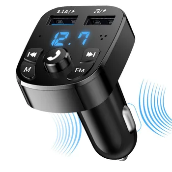 Автомобильный Bluetooth FM-передатчик 12-24 В Аудио Автомобильный Mp3-плеер USB Автомобильная быстрая зарядка Электронные аксессуары