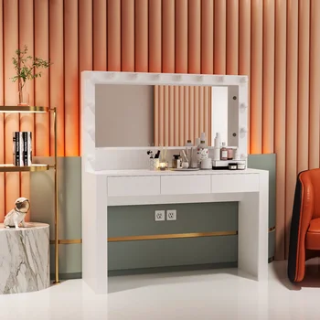 Современный расписной туалетный столик, светильники, для спальни, современная простота, изысканный вид небольшого шкафа для хранения, встроенный столик для макияжа