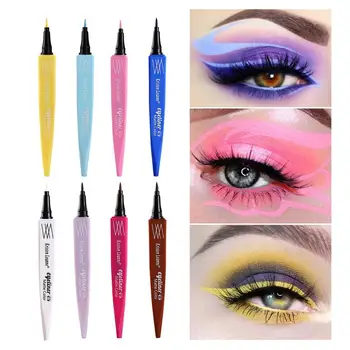 Цветной карандаш для глаз, Красочный набор карандашей для подводки глаз, Водостойкая ручка для подводки глаз 8 цветов Для девочек, дам, ежедневного макияжа, вечеринки.