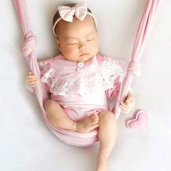3 шт., Одежда для фотосъемки новорожденных, Кружевная рубашка для девочек, реквизит для фотосъемки новорожденных, повязка на голову, Юбка для фотосессии для маленьких девочек, Прочный