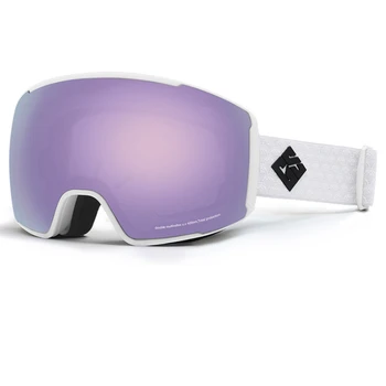 Лыжные очки с магнитным отсосом, мужские и женские противотуманные очки, Снаряжение, лыжные очки с двойным покрытием из шпона
