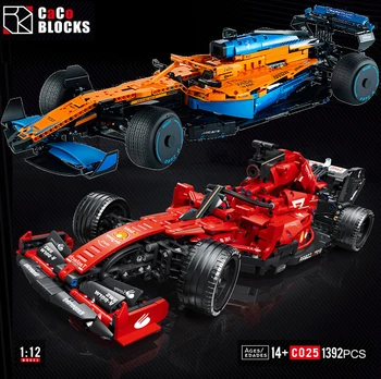 2023 новый высокотехнологичный гоночный автомобиль McLaren Formula F1 MOC Building Blocks 42141 для сборки кирпичей, Игрушки для автомобилей, подарки для взрослых мальчиков