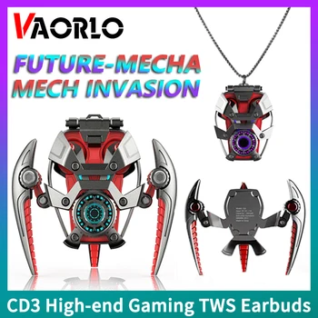 Оригинальные наушники INVA CD-3 TWS FUTURE-MECHA Armor Cool Trendy Mech In-Ear Беспроводные Наушники Bluetooth 5.3 HiFi Music ENC Gaming