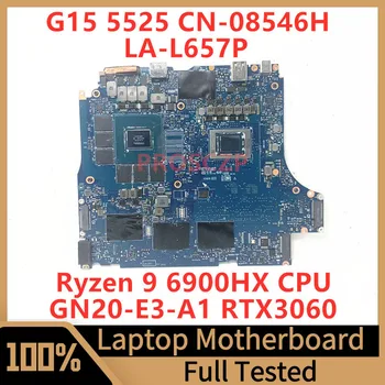 CN-08546H 08546H 8546H Для DELL G15 5525 Материнская плата ноутбука LA-L657P С процессором Ryzen 9 6900HX GN20-E3-A1 RTX3060 100% Протестировано Хорошо
