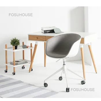 Кресло Сидячие Офисные стулья Мебель для дома Nordic Поворотное Компьютерное кресло Регулируемое Современное Подъемное кресло со шкивом B