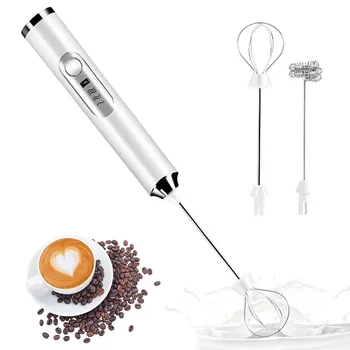 Электрический вспениватель молока Портативная USB-взбивалка для яиц Ручной миксер для взбивания пены для кофе Перезаряжаемый