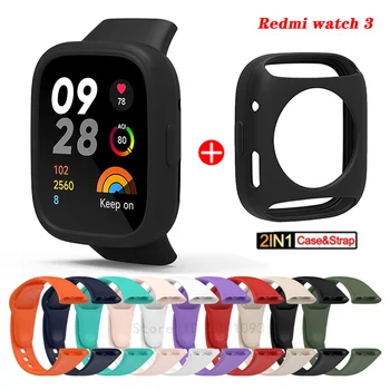 Силиконовый ремешок-браслет для Redmi Watch 3, спортивный браслет, сменный ремешок для Xiaomi Redmi Watch 3, Аксессуары, ремешок для часов
