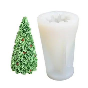Форма для рождественской свечи Силиконовая форма для изготовления свечей своими руками Ароматическая свеча Мыло Торт Шоколадные подарки Форма для Рождественской елки