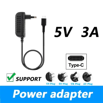 Адаптер переменного/Постоянного тока 5V 3A Зарядка USB Type C Источник Питания EU Plug Дорожное Зарядное Устройство для Игровой Консоли Nintend Switch NS