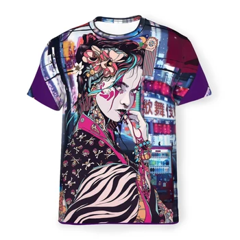 Окуни В Токио Специальная футболка из полиэстера Geisha Удобный материал для тонкой футболки нового дизайна