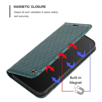Новый Стиль RFID Блокирующий Чехол-Бумажник из Искусственной Кожи для iPhone 11 12 13 14 Pro Max 14 14 Pro 14 Plus XR 7 8 SE 2022 Сильный Магнитный F