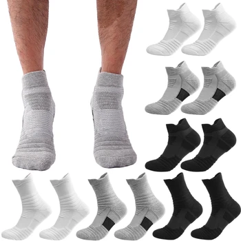 3 пары Противоскользящих Футбольных Носков Дышащие Мужские Футбольные Баскетбольные Теннисные Спортивные Носки Короткие / Длинные Спортивные Носки Для Бега