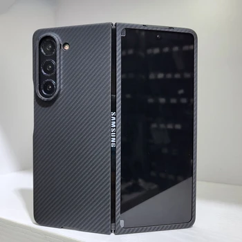 Яркий цветной чехол из чистого арамидного углеродного волокна для Samsung Galaxy Z Fold 5, ультратонкий чехол для делового телефона для Z Fold 4
