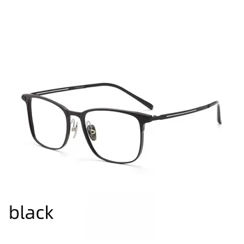 55 мм Ультралегкие квадратные Удобные Большие очки из чистого титана, Модная оправа для очков по рецепту TR Для мужчин L5073M