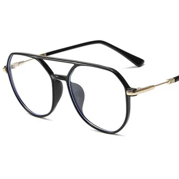 НОВЫЕ очки с защитой от синего света, оптические очки унисекс, очки с двойным лучом, очки в оправе большого размера, очки в простой декоративной оправе.