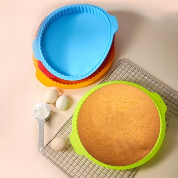 Силиконовая круглая форма для торта Кухонная Форма для выпечки торта Форма для пиццы Бытовая Форма для выпечки