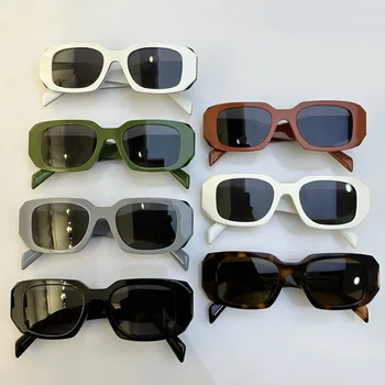 классические прямоугольные очки-миллионеры spr 17w, высококачественные брендовые дизайнерские мужские и женские Ацетатные солнцезащитные очки, белые, черные oculos de sol