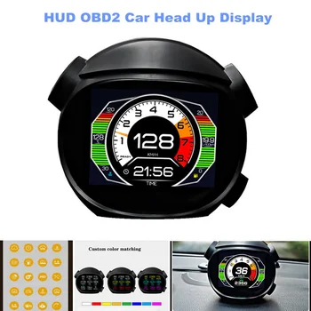 Автомобильный OBD-головной дисплей HUD Многофункциональная модификация Турбины общей скорости, измеритель температуры воды, работающий компьютер