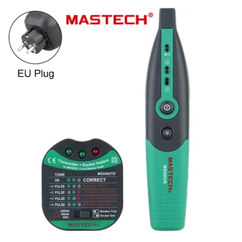 MASTECH MS5902 Автоматический выключатель Finder Тестер розетки предохранителя ЕС США Спецификация 220 В/110 В с Тестером цепи фонарика