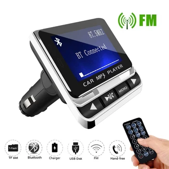 Автомобильный FM-передатчик Bluetooth MP3-плеер с 1,4-дюймовым ЖК-экраном, Громкая связь, Адаптер для быстрой зарядки, FM-модулятор zender
