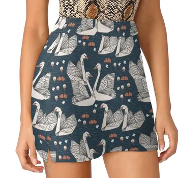 Оригами Лебеди от Andrea Lauren Светонепроницаемая юбка-брюки Летнее платье сексуальные короткие мини-юбки комплекты юбок Короткие женские юбки