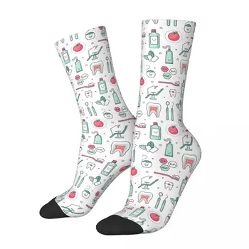 Мужские носки с научными зубами, супер мягкие модные носки для стоматологов, Crazy Merch Middle TubeSocks, Маленькие Маленькие подарки