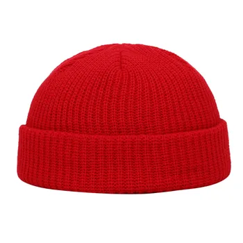 Зимняя модная шапка Унисекс, повседневная шерстяная шапка, теплая подшитая Лыжная вязаная шапка, Бейсбольная кепка, женские бейсболки оптом