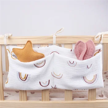 1 шт. детская прикроватная сумка для хранения Органайзер для детской кроватки Подвесная сумка для младенцев Многофункциональная кровать для новорожденных Подвесная сумка для подгузников