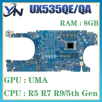 Материнская плата Для ASUS UX535QE UM535QA BM535QE UM535QE UX535QA UX535Q UM535Q BM535Q Материнская Плата Ноутбука R5 R7 R9 8 ГБ Оперативной памяти UMA