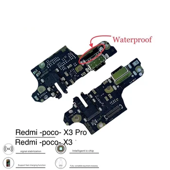 Плата Зарядного Устройства PCB Для Xiaomi 10T Lite Redmi 10X9T Note 10 9 Pro 5G 9s Poco X3 Pro Разъем USB-порта Док-станция Для Зарядки Гибкого Кабеля