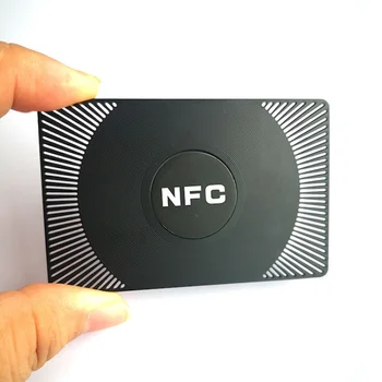 Настраиваемые Квадратные Металлические Именные Карточки с чипом NFC 213 215 Пустая Программируемая Кредитная Карта NFC Metal Из Нержавеющей Стали
